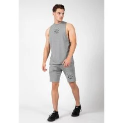 Gorilla Wear Cisco Drop Armhole Tank Top Gray/Black -Regatle Winkel cisco drop armhole tank top grayblack 2