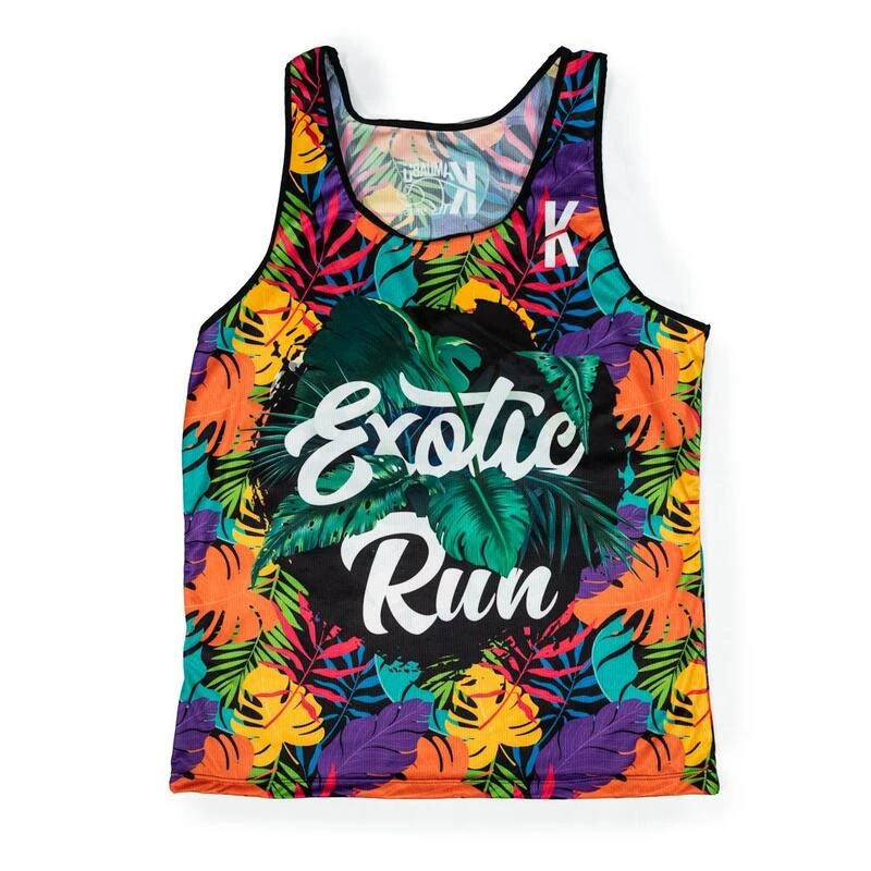 #EXOTICRUN RUNNING SHIRT Voor HEREN - KAMUABU Veelkleurige Tanktop 6 #EXOTICRUN RUNNING SHIRT Voor HEREN - KAMUABU Veelkleurige Tanktop - Afbeelding 5