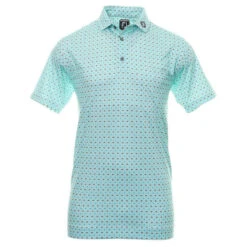 FOOTJOY Polo Met Korte Mouwen Golfpolo Heren Half Moon Geo Print Meerkleurig