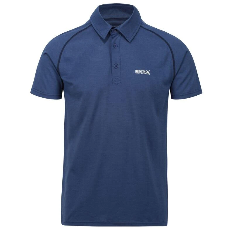 Regatta Heren Kalter Poloshirt Met Korte Mouwen (Donkere Denim) 3 Regatta Heren Kalter Poloshirt Met Korte Mouwen (Donkere Denim)