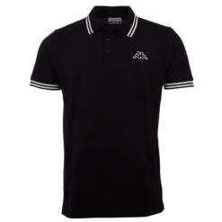Kappa Polo Shirt, Mannen, T-shirts, Zwart
