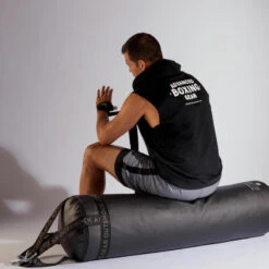 Mouwloze Hoodie Voor Boksen -Regatle Winkel mouwloze hoodie voor boksen zwart 4