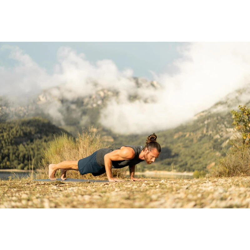 Mouwloos Yogashirt Voor Heren Naadloos 7 Mouwloos Yogashirt Voor Heren Naadloos - Afbeelding 5