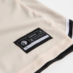 Basketbal Tank Top Heren/dames T500R Omkeerbaar Grijs Zwart Buzzer -Regatle Winkel omkeerbaar mouwloos basketbalshirt voor herendames t500 zwartbeige 11