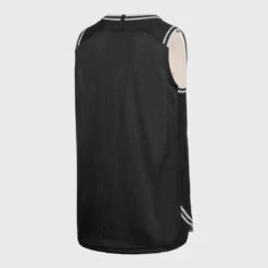 Basketbal Tank Top Heren/dames T500R Omkeerbaar Grijs Zwart Buzzer -Regatle Winkel omkeerbaar mouwloos basketbalshirt voor herendames t500 zwartbeige 5