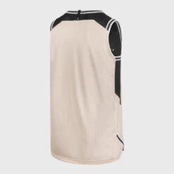 Basketbal Tank Top Heren/dames T500R Omkeerbaar Grijs Zwart Buzzer -Regatle Winkel omkeerbaar mouwloos basketbalshirt voor herendames t500 zwartbeige 8