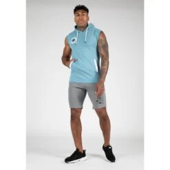 Gorilla Wear Oswego S/L Hooded T-shirt - Blue -Regatle Winkel oswego sl hooded t shirt blue 2