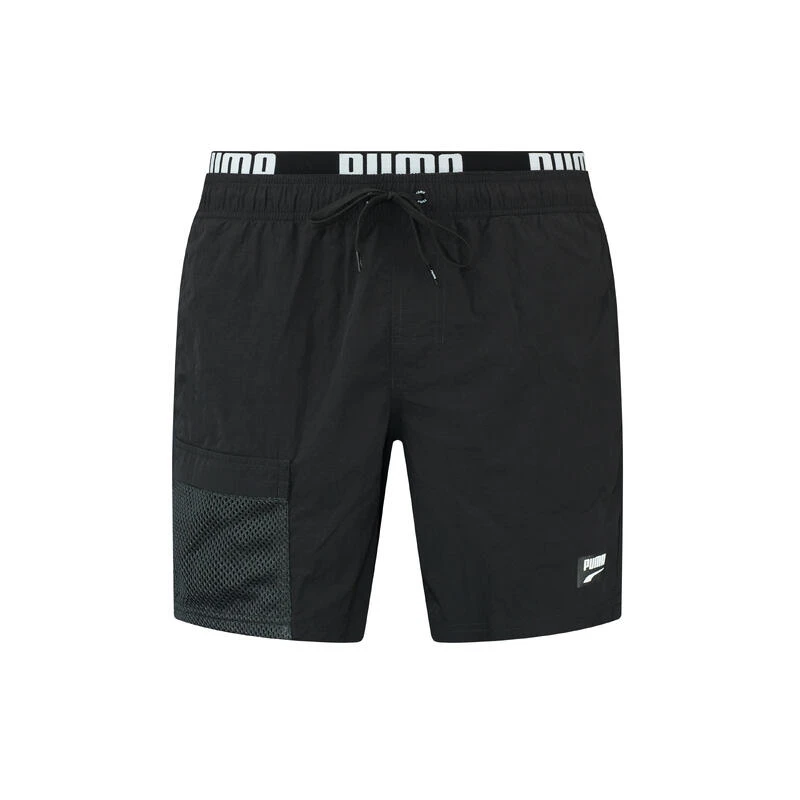 Puma Zwembroek Heren Utility Mid Shorts Zwart 7 Puma Zwembroek Heren Utility Mid Shorts Zwart - Afbeelding 5