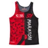 RUNNING SHIRT #SOYMARATON Voor HEREN - KAMUABU Rood/zwarte Tanktop 2 RUNNING SHIRT #SOYMARATON Voor HEREN - KAMUABU Rood/zwarte Tanktop -Regatle Winkel running shirt soymaraton voor heren kamuabu roodzwarte tanktop