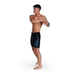 Speedo Medley Logo Jammer - Black/ Pool -Regatle Winkel speedo medley logo jammer black pool 2