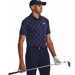 Under Armour Playoff 3.0 Bedrukte Polo Midnight Navy