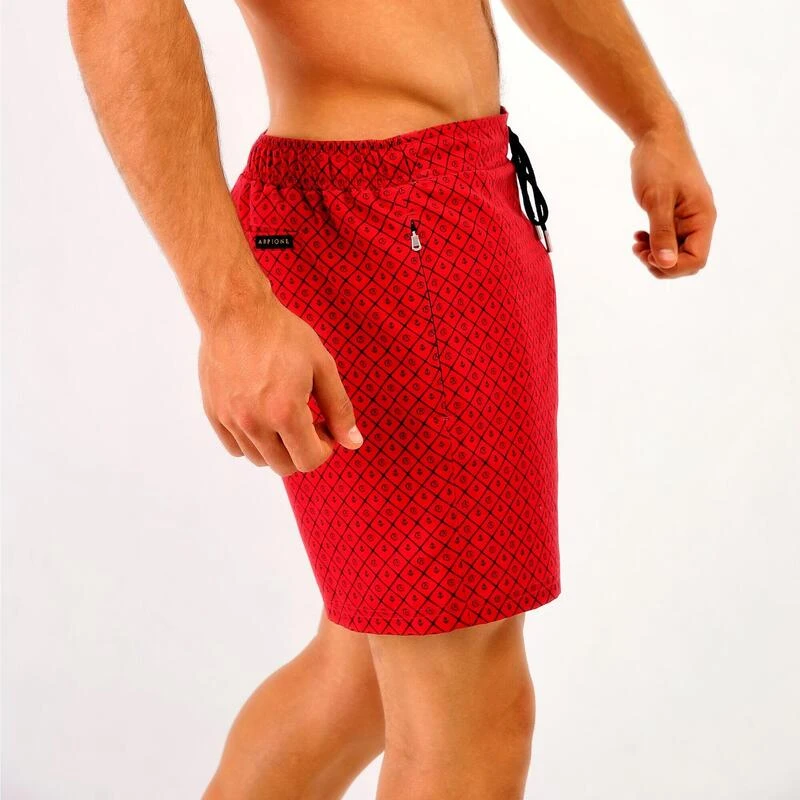 Zwembroek Heren White Tip Bordeaux Logo 5 Zwembroek Heren White Tip Bordeaux Logo - Afbeelding 3