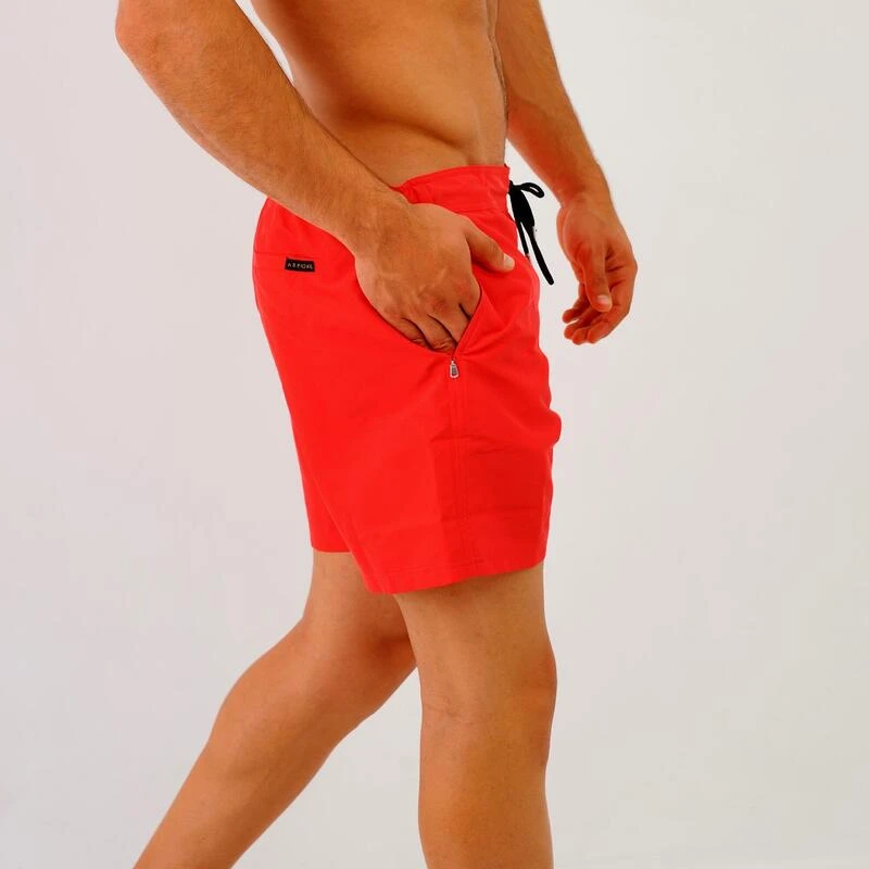 Zwembroek Heren White Tip Rood 6 Zwembroek Heren White Tip Rood - Afbeelding 4